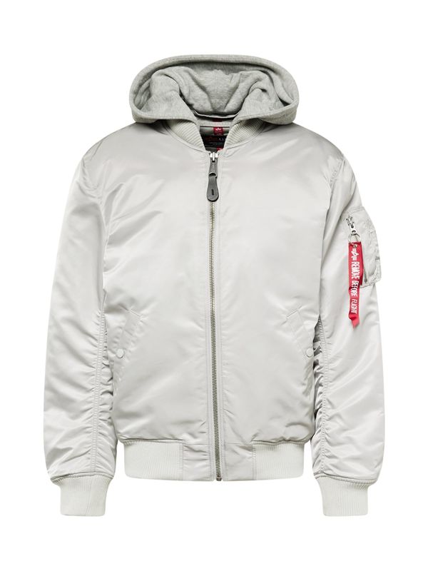 ALPHA INDUSTRIES ALPHA INDUSTRIES Prijelazna jakna 'MA-1 ZH'  svijetlosiva / crvena