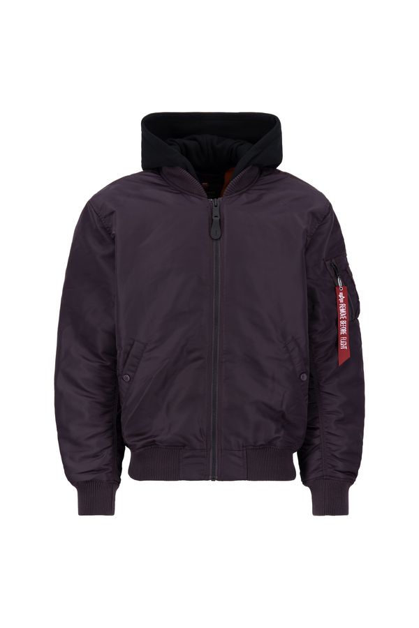 ALPHA INDUSTRIES ALPHA INDUSTRIES Prijelazna jakna 'MA-1 ZH'  tamno ljubičasta / crvena / bijela