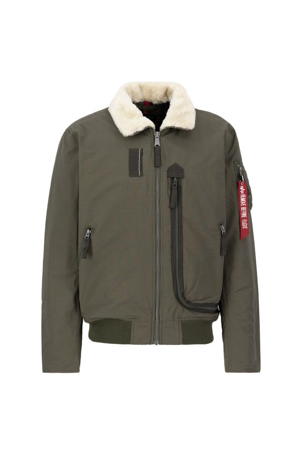 ALPHA INDUSTRIES ALPHA INDUSTRIES Prijelazna jakna  maslinasta / vuneno bijela