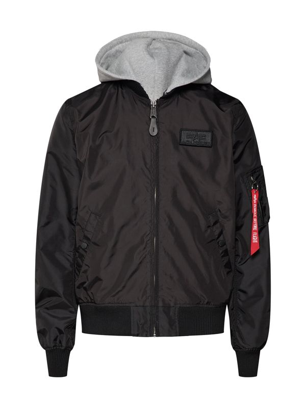ALPHA INDUSTRIES ALPHA INDUSTRIES Prijelazna jakna  siva melange / crna