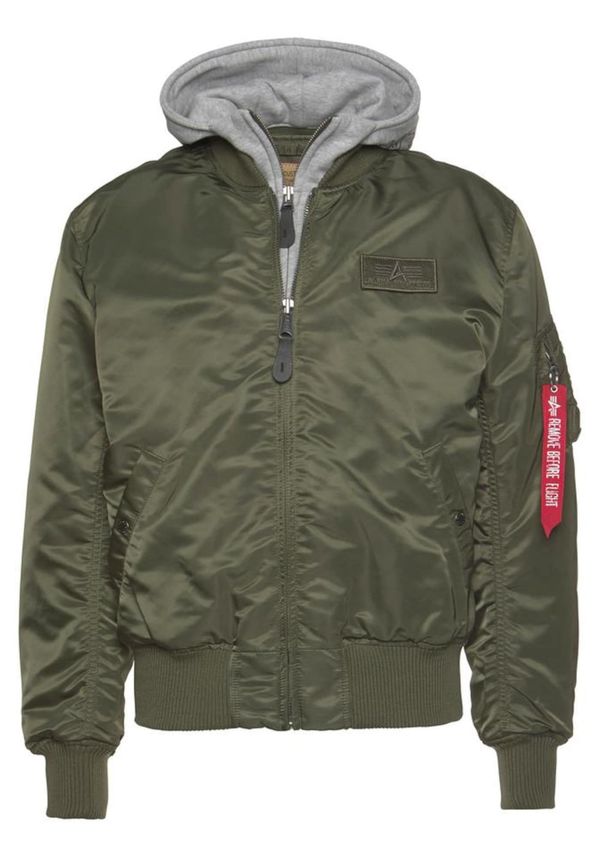 Alpha Industries ALPHA INDUSTRIES Prijelazna jakna  siva melange / maslinasta / crvena / bijela