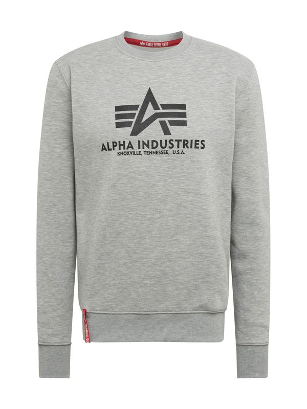 ALPHA INDUSTRIES ALPHA INDUSTRIES Sweater majica  antracit siva / svijetlosiva / crvena