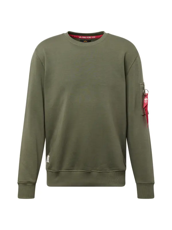 Alpha Industries ALPHA INDUSTRIES Sweater majica  antracit siva / zelena / crvena / bijela