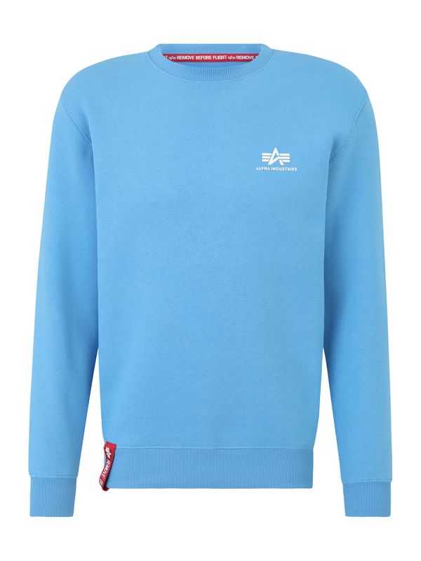 ALPHA INDUSTRIES ALPHA INDUSTRIES Sweater majica  azur / krvavo crvena / bijela