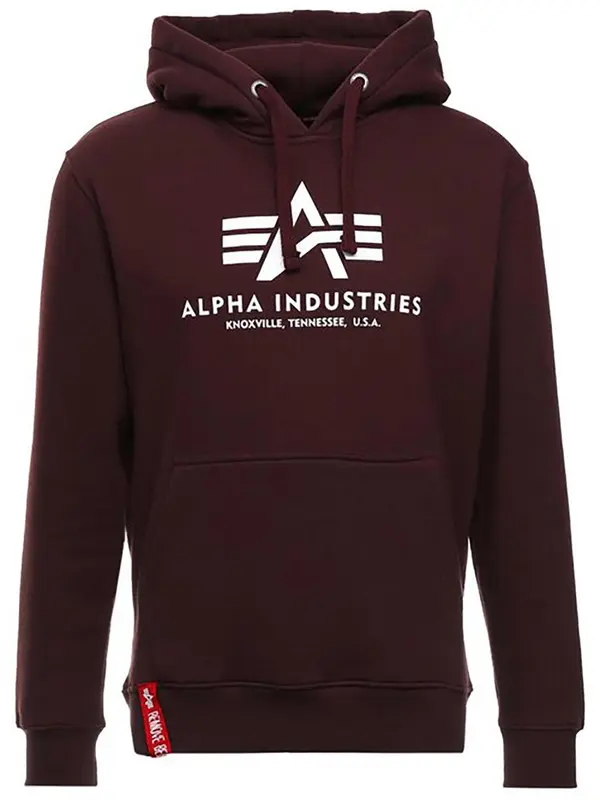 ALPHA INDUSTRIES ALPHA INDUSTRIES Sweater majica 'Basic'  krvavo crvena
