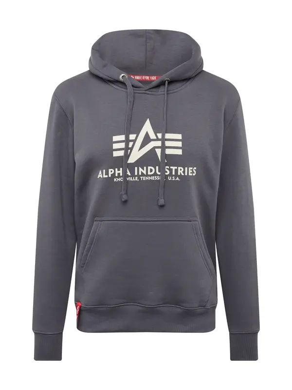 ALPHA INDUSTRIES ALPHA INDUSTRIES Sweater majica  bazalt siva / prljavo bijela