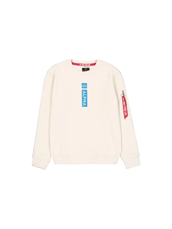 Alpha Industries ALPHA INDUSTRIES Sweater majica  bež / nebesko plava / crvena