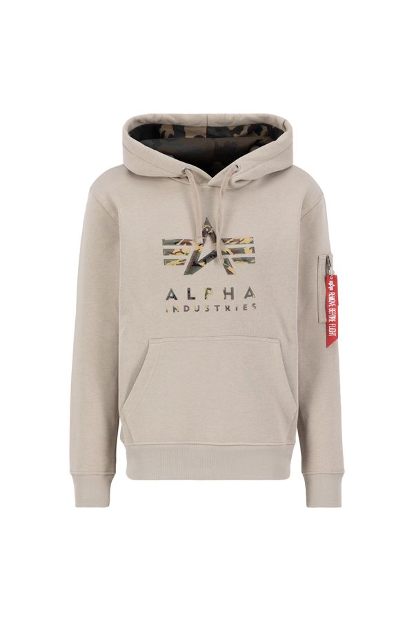 ALPHA INDUSTRIES ALPHA INDUSTRIES Sweater majica  bež / smeđa / krvavo crvena / bijela