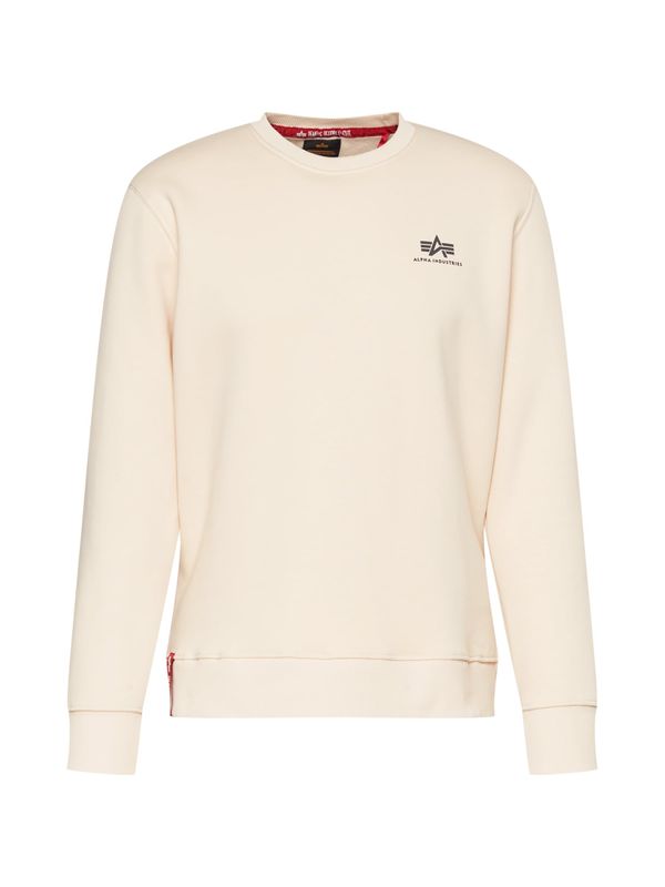 ALPHA INDUSTRIES ALPHA INDUSTRIES Sweater majica  boja pijeska / crna