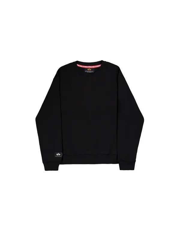 ALPHA INDUSTRIES ALPHA INDUSTRIES Sweater majica  crna / bijela