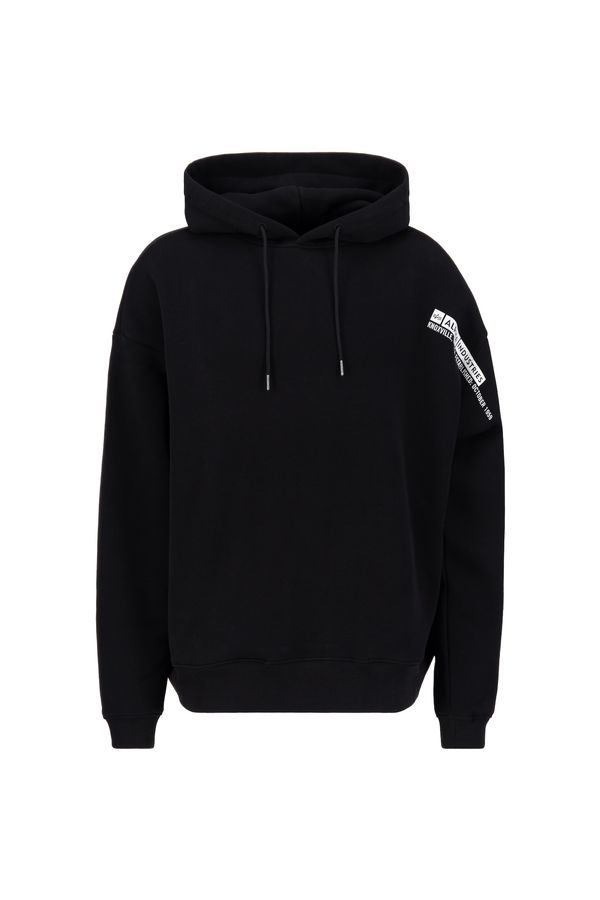 ALPHA INDUSTRIES ALPHA INDUSTRIES Sweater majica  crna / bijela