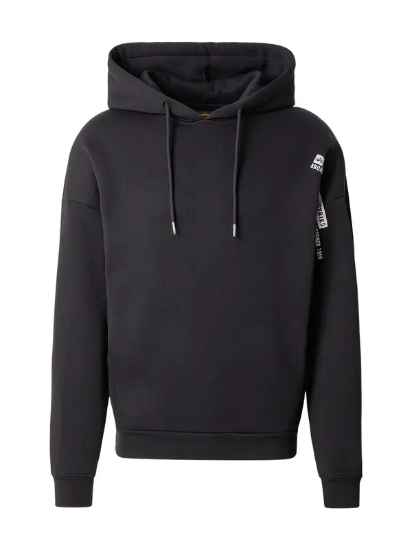 ALPHA INDUSTRIES ALPHA INDUSTRIES Sweater majica  crna / bijela