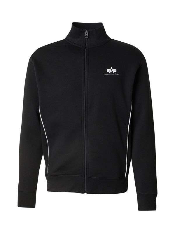 ALPHA INDUSTRIES ALPHA INDUSTRIES Sweater majica  crna / bijela