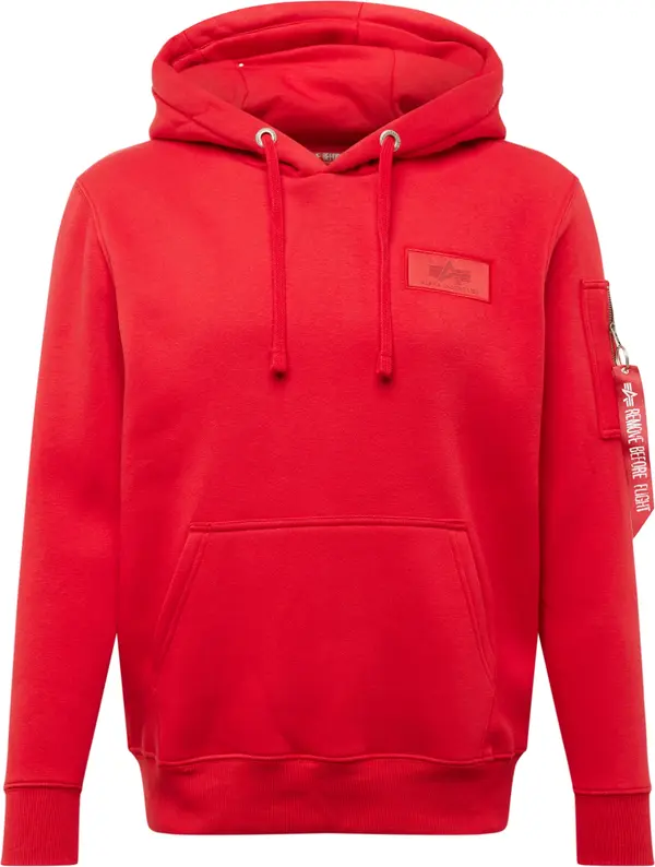 Alpha Industries ALPHA INDUSTRIES Sweater majica  crvena / bijela