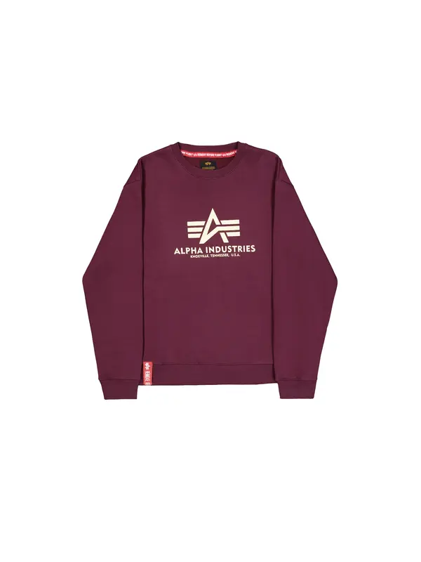 Alpha Industries ALPHA INDUSTRIES Sweater majica  ecru/prljavo bijela / burgund