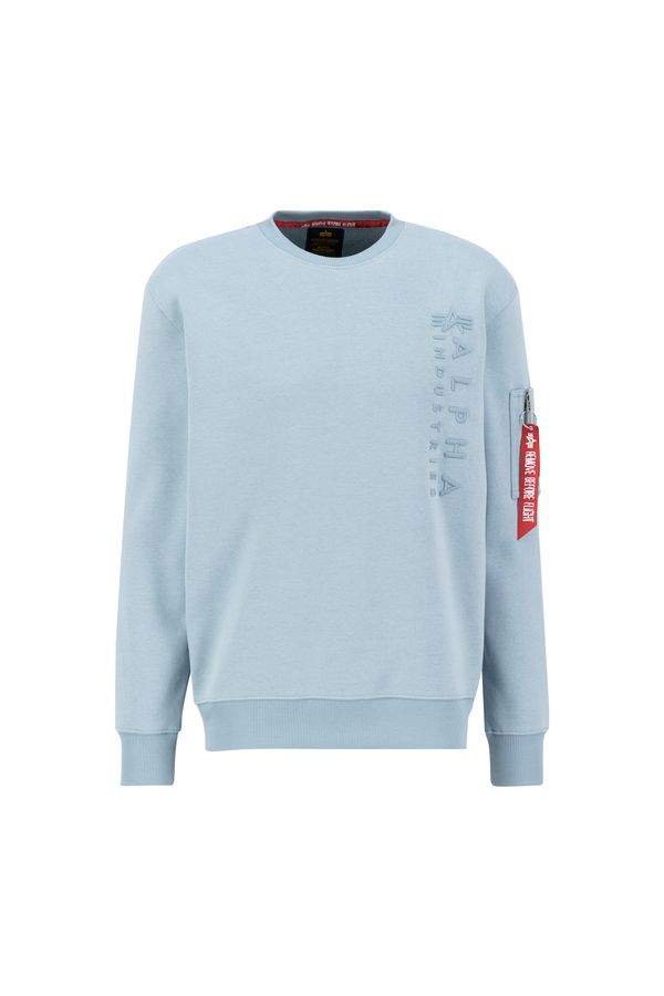 ALPHA INDUSTRIES ALPHA INDUSTRIES Sweater majica 'Emb'  svijetloplava / crvena