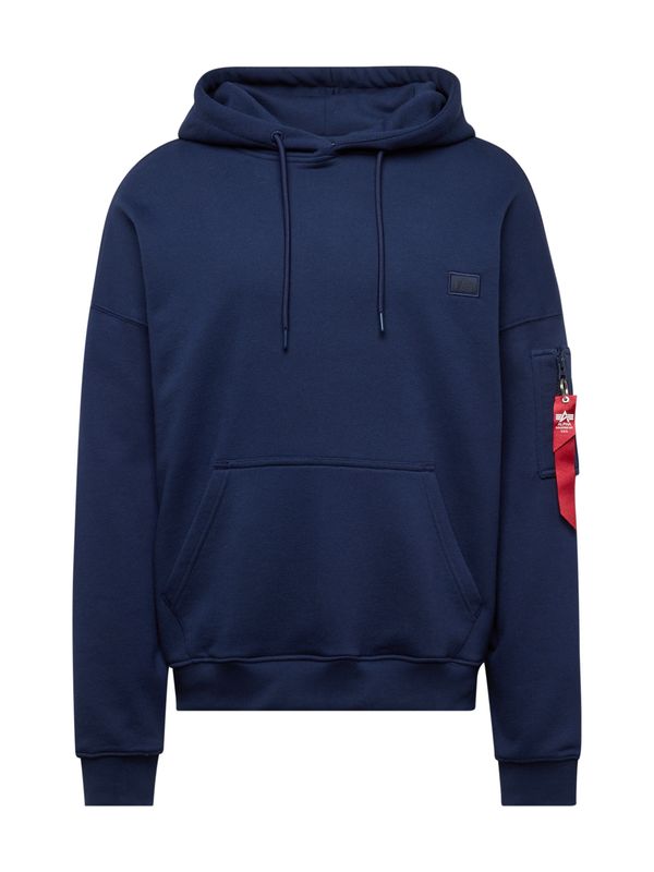 ALPHA INDUSTRIES ALPHA INDUSTRIES Sweater majica 'Essentials'  mornarsko plava / klasično crvena / bijela