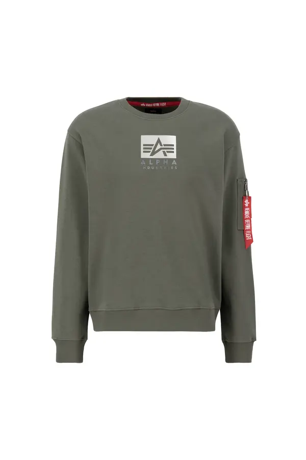 Alpha Industries ALPHA INDUSTRIES Sweater majica  kaki / bijela