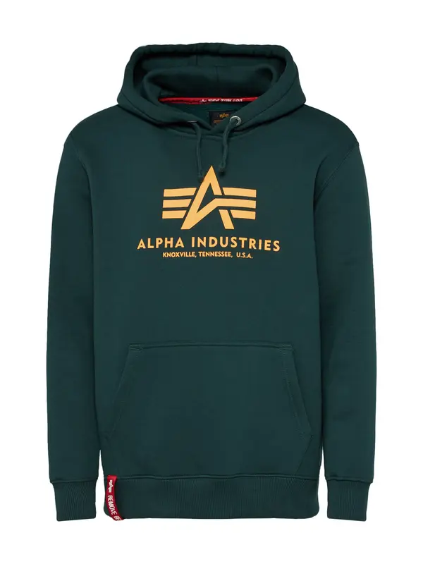 ALPHA INDUSTRIES ALPHA INDUSTRIES Sweater majica  kraljevski zelena / mandarina / crvena / bijela