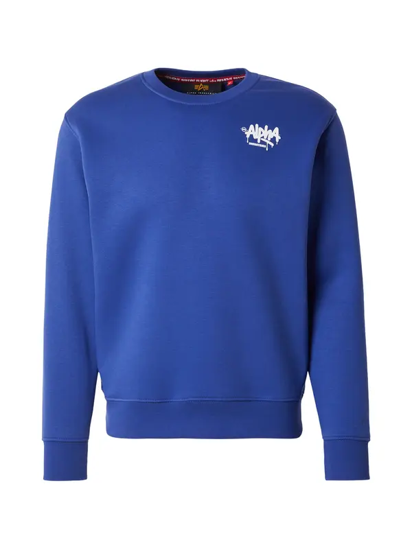 ALPHA INDUSTRIES ALPHA INDUSTRIES Sweater majica  kraljevsko plava / bijela