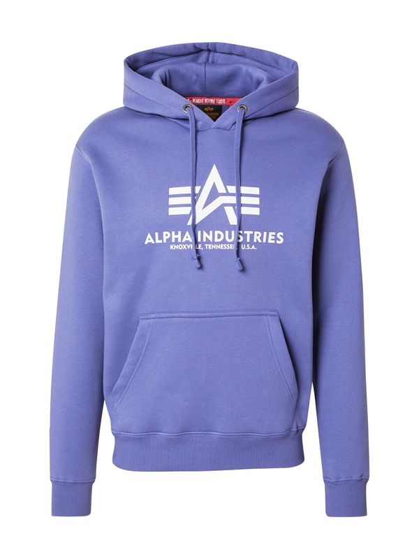 ALPHA INDUSTRIES ALPHA INDUSTRIES Sweater majica  ljubičasta / bijela