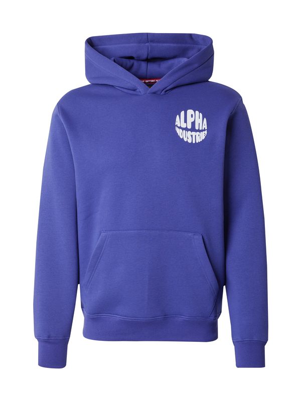 ALPHA INDUSTRIES ALPHA INDUSTRIES Sweater majica  ljubičasto plava / bijela