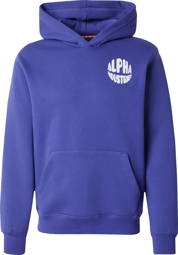 Alpha Industries ALPHA INDUSTRIES Sweater majica  ljubičasto plava / bijela