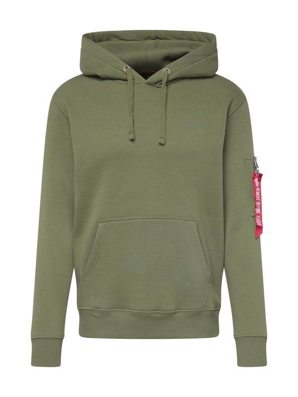 ALPHA INDUSTRIES ALPHA INDUSTRIES Sweater majica  maslinasta / crvena