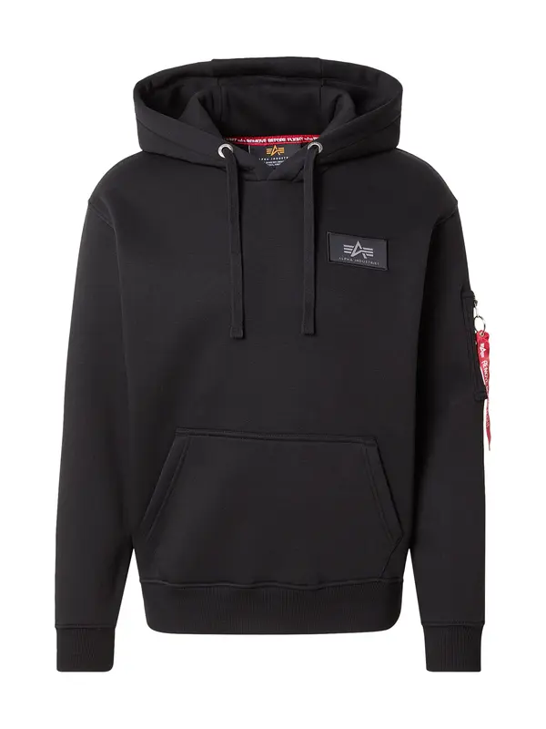 Alpha Industries ALPHA INDUSTRIES Sweater majica 'Mirror'  siva / tamno crvena / crna / bijela