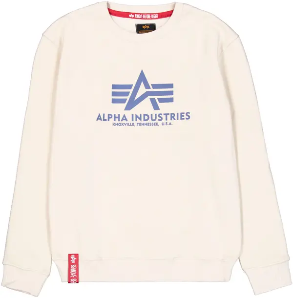 Alpha Industries ALPHA INDUSTRIES Sweater majica  mornarsko plava / prljavo bijela