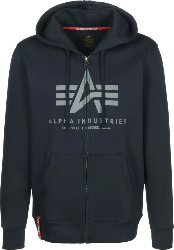 ALPHA INDUSTRIES ALPHA INDUSTRIES Sweater majica  morsko plava / siva / crvena / bijela