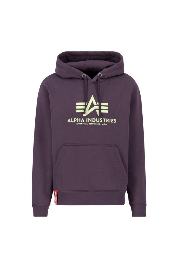 ALPHA INDUSTRIES ALPHA INDUSTRIES Sweater majica  neonsko zelena / burgund
