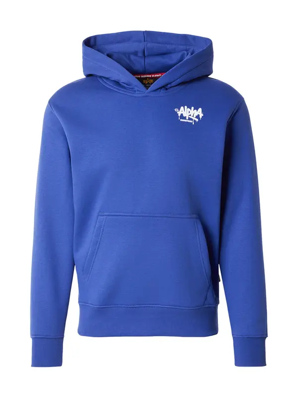 ALPHA INDUSTRIES ALPHA INDUSTRIES Sweater majica  plava / bijela