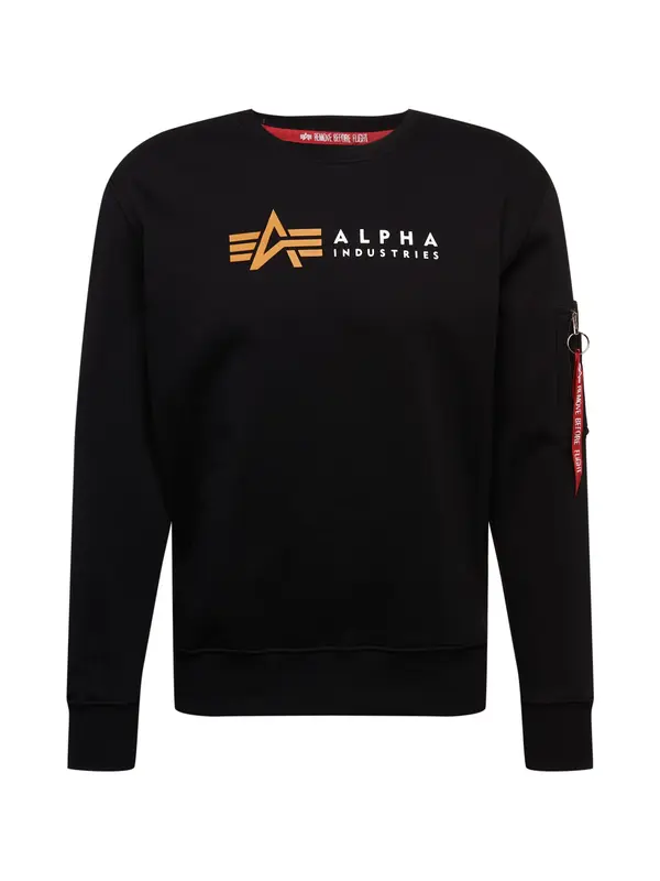 ALPHA INDUSTRIES ALPHA INDUSTRIES Sweater majica  šafran / crvena / crna / bijela