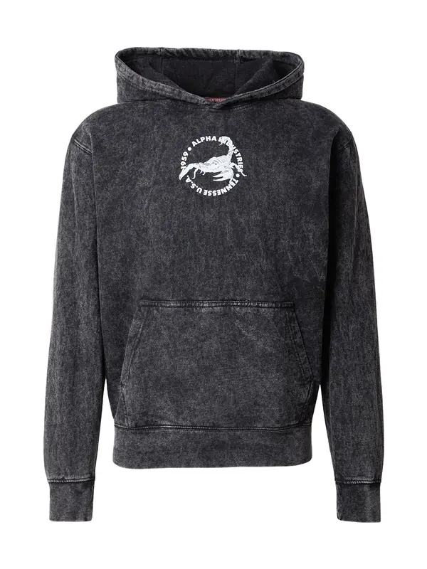 Alpha Industries ALPHA INDUSTRIES Sweater majica 'Scorpion'  crna / bijela
