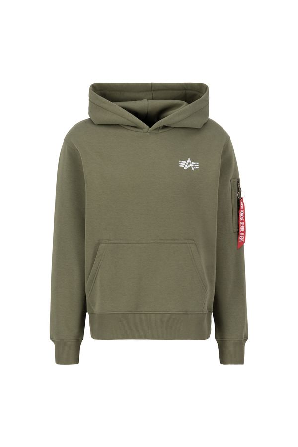 ALPHA INDUSTRIES ALPHA INDUSTRIES Sweater majica 'Signature BP'  zelena melange