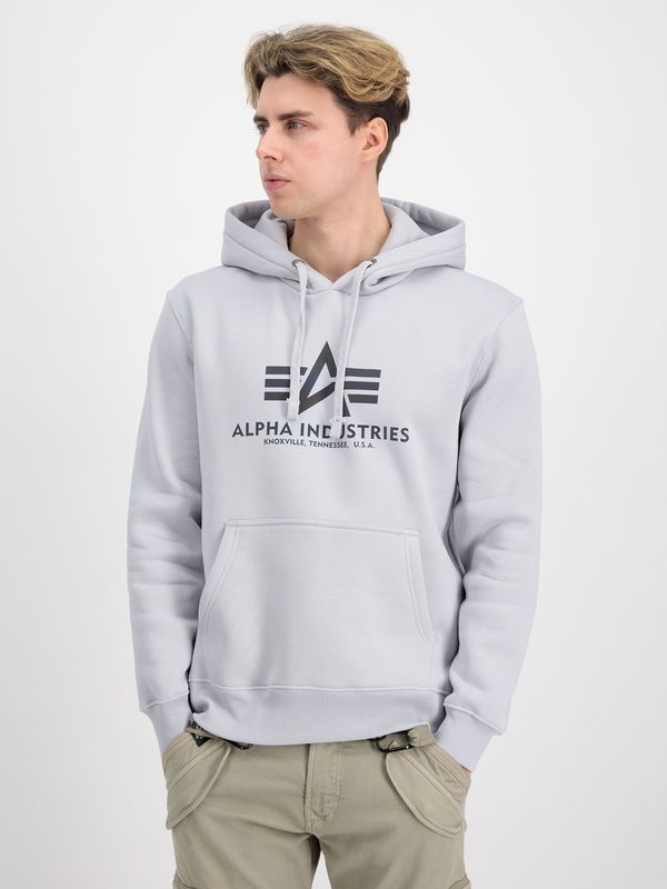 ALPHA INDUSTRIES ALPHA INDUSTRIES Sweater majica  siva / crna
