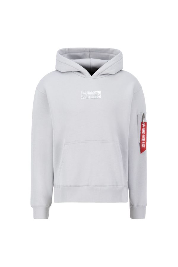 ALPHA INDUSTRIES ALPHA INDUSTRIES Sweater majica  siva / krvavo crvena / bijela