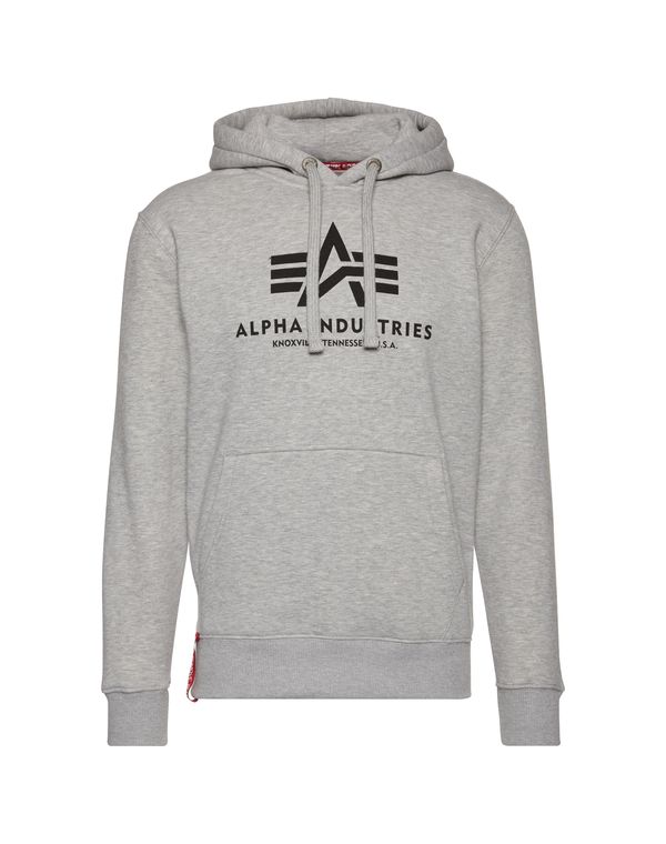 ALPHA INDUSTRIES ALPHA INDUSTRIES Sweater majica  siva melange / krvavo crvena / crna