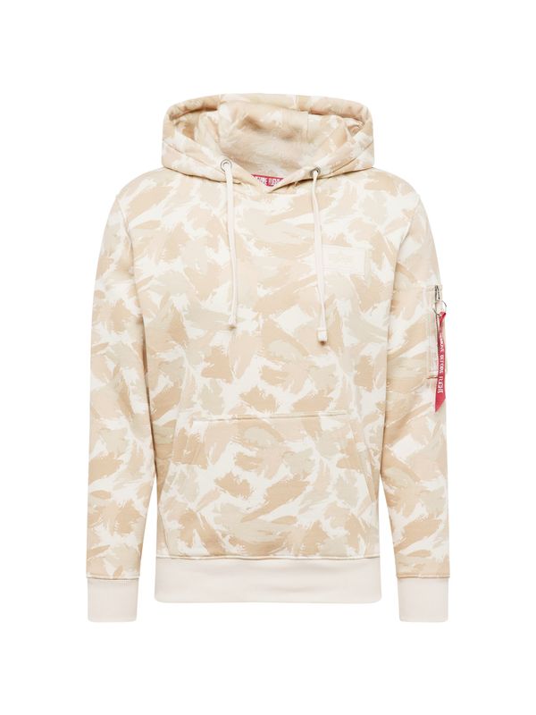 ALPHA INDUSTRIES ALPHA INDUSTRIES Sweater majica  siva / narančasta / bijela