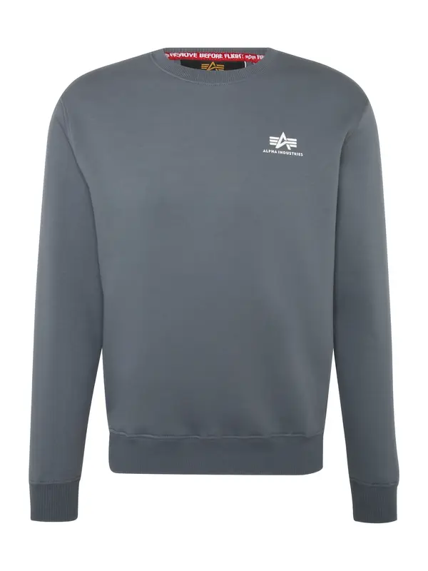 Alpha Industries ALPHA INDUSTRIES Sweater majica  sivkasto plava / bijela