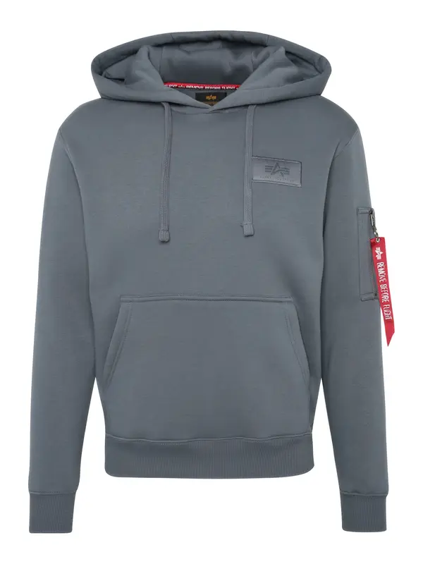 ALPHA INDUSTRIES ALPHA INDUSTRIES Sweater majica  sivkasto plava / pastelno žuta / krvavo crvena / bijela