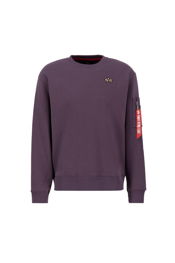 ALPHA INDUSTRIES ALPHA INDUSTRIES Sweater majica  šljiva / krvavo crvena