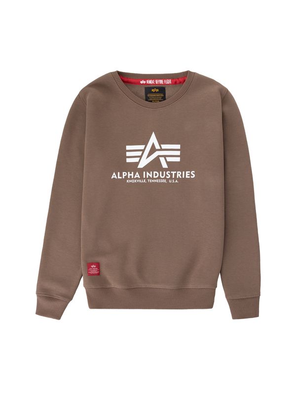 ALPHA INDUSTRIES ALPHA INDUSTRIES Sweater majica  smeđa / bijela