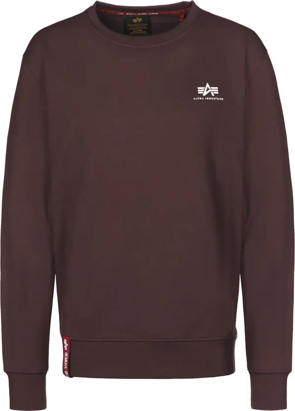 ALPHA INDUSTRIES ALPHA INDUSTRIES Sweater majica  smeđa / bijela