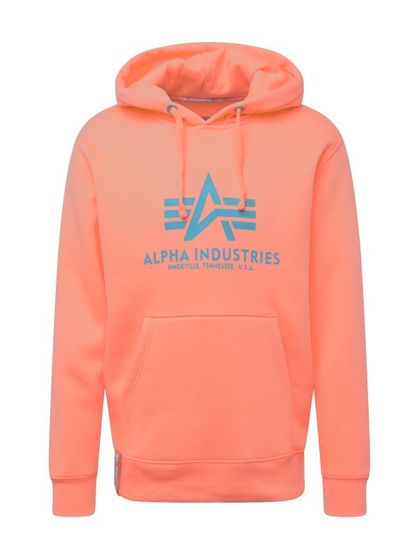 ALPHA INDUSTRIES ALPHA INDUSTRIES Sweater majica  srebrno siva / narančasto crvena