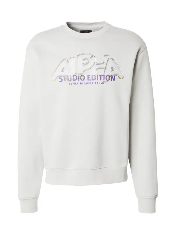 Alpha Industries ALPHA INDUSTRIES Sweater majica 'Studio Edition Vibe'  boja blata / svijetlosiva / ljubičasta / crna