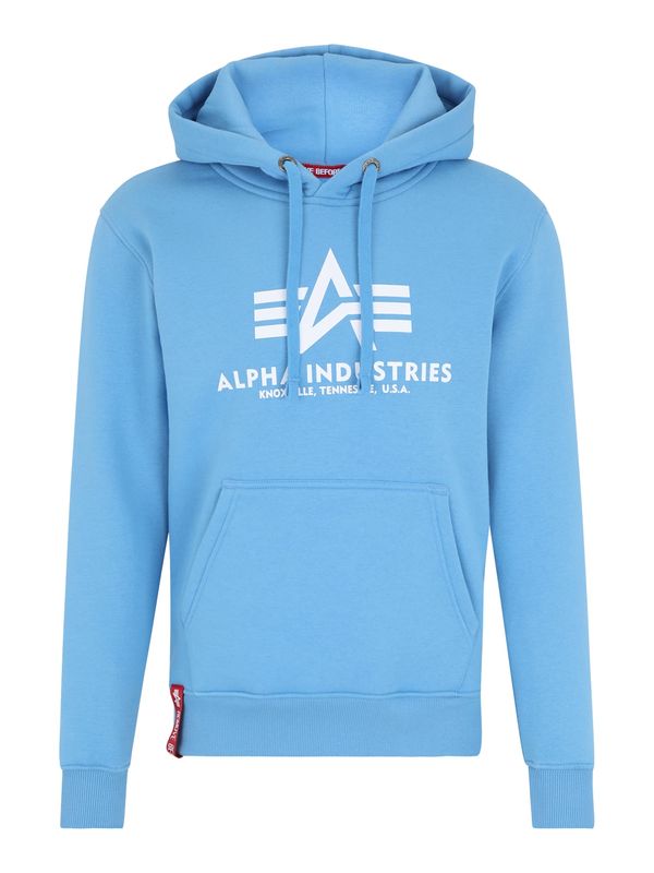 ALPHA INDUSTRIES ALPHA INDUSTRIES Sweater majica  svijetloplava / bijela