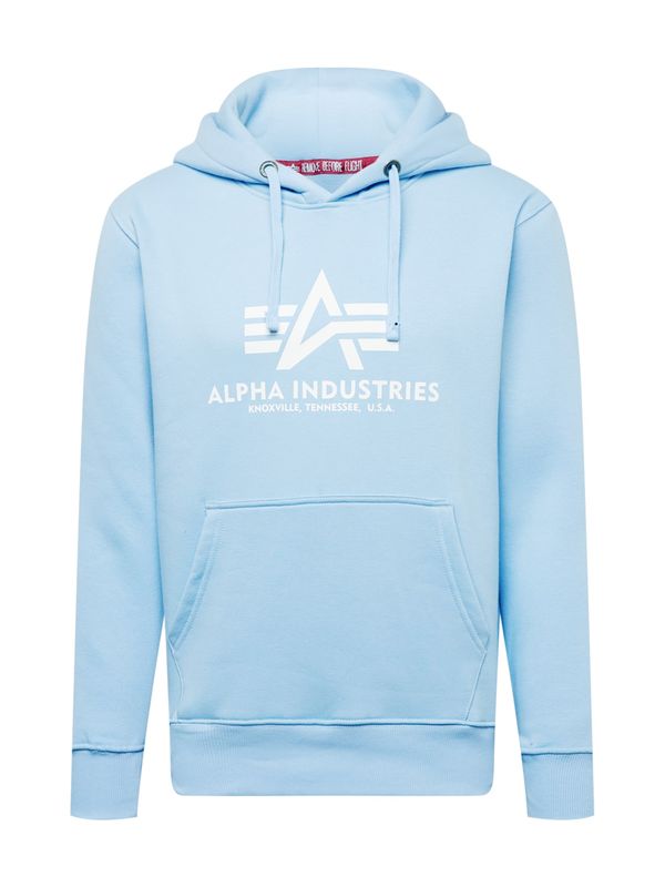 ALPHA INDUSTRIES ALPHA INDUSTRIES Sweater majica  svijetloplava / bijela