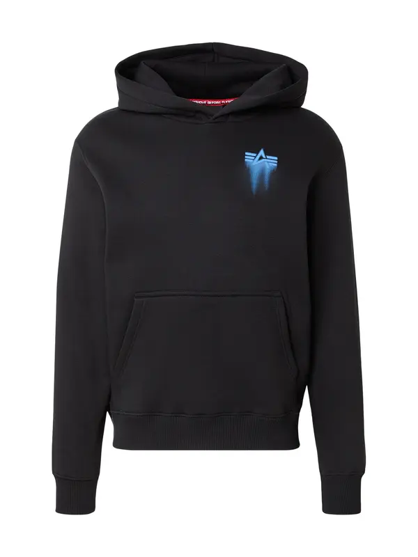 Alpha Industries ALPHA INDUSTRIES Sweater majica  svijetloplava / crna / bijela